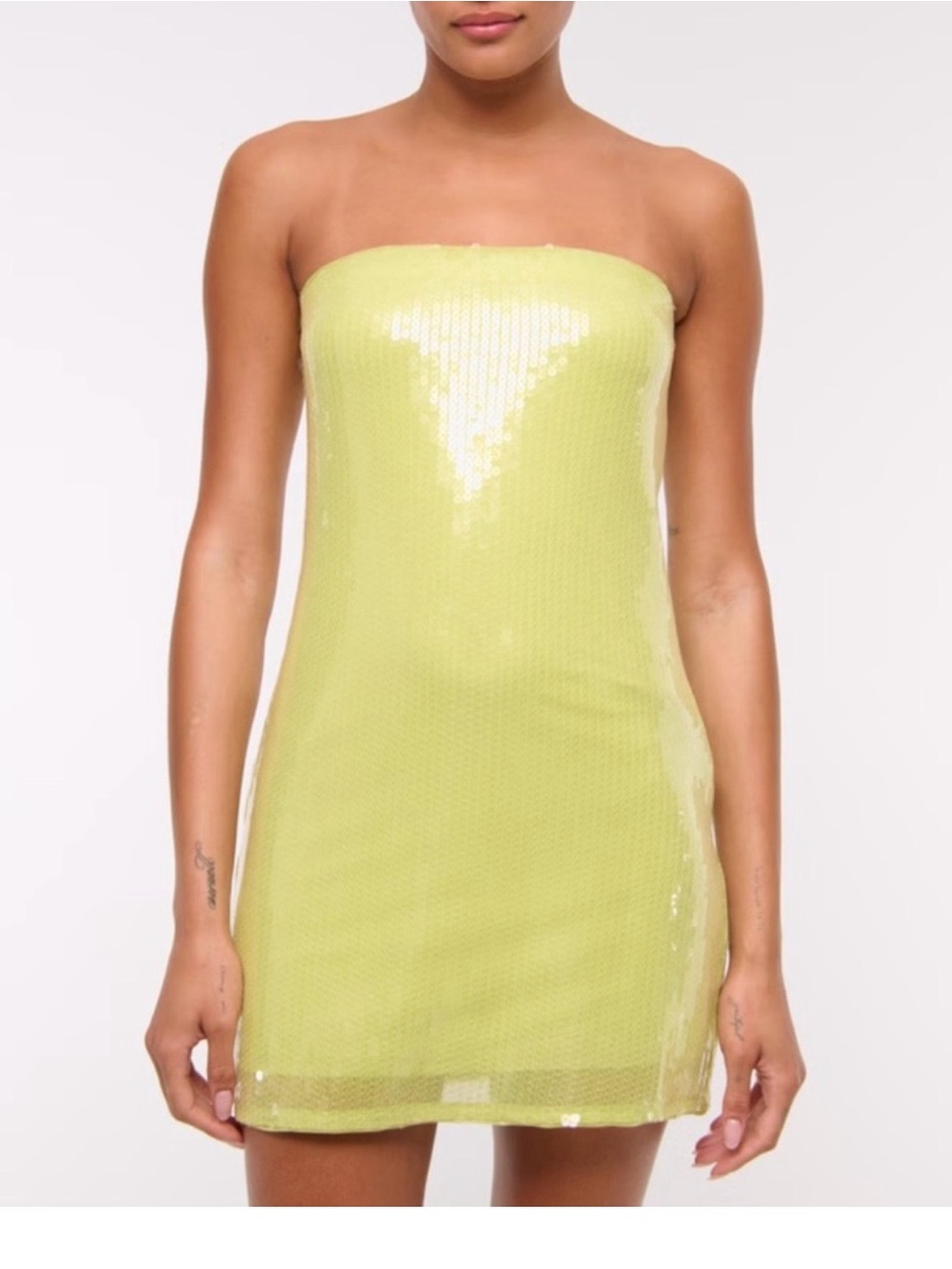 Abercrombie & Fitch Light Green Sequin mini dress, size XS